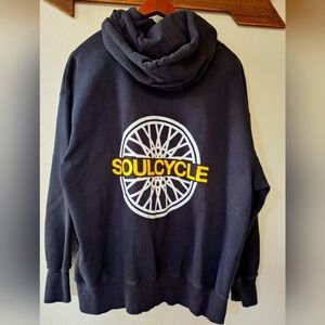 Soul Cycle Black Nike Oversized Pullover Hoodie Logo Front Back Unisex Size M